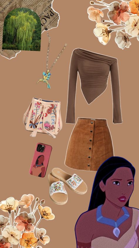 Pocahontas Halloween Costume, Pocahontas Halloween, Pocahontas Outfit, Disney Bound Outfits Casual, Disney Princess Costumes, Disney Princess Outfits, Belly Dance Outfit, Disney Bound Outfits, Halloween Costumes Friends