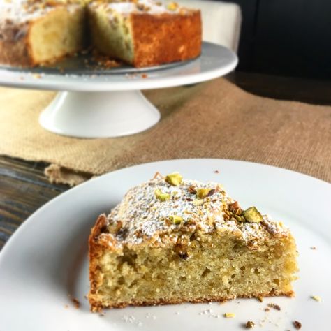 Persian Love Cake Gluten Free, Persian Cake, Pistachio Coffee Cake, Cheesecake Danish, Flourless Cakes, Pistachio Coffee, Cardamom Recipe, Glutenfri Baking, Almond Flour Cakes