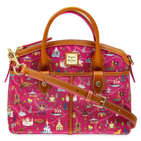 Hot Pink Background, Park Life, Dooney And Bourke Disney, Disney Dooney, Space Mountain, Disney Bag, Disney Park, Leather Label, Dooney And Bourke