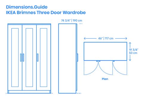 The IKEA Brimnes 3-Door Wardrobe is equipped with a clothes rail, three adjustable shelves, and a fixed shelf. Part of the Brimnes collection designed by K Hagberg and M Hagberg, its construction and materials are similar to those of the Brimnes two door wardrobe. Downloads online #furniture #bedrooms #storage #wardrobe #IKEA Ikea Wardrobe Closet, Ikea Brimnes Wardrobe, Wardrobe Ikea, Ikea Wardrobe Hack, Two Door Wardrobe, Ikea Brimnes, Floor Plan Symbols, Wardrobe Plan, Dresser Plans