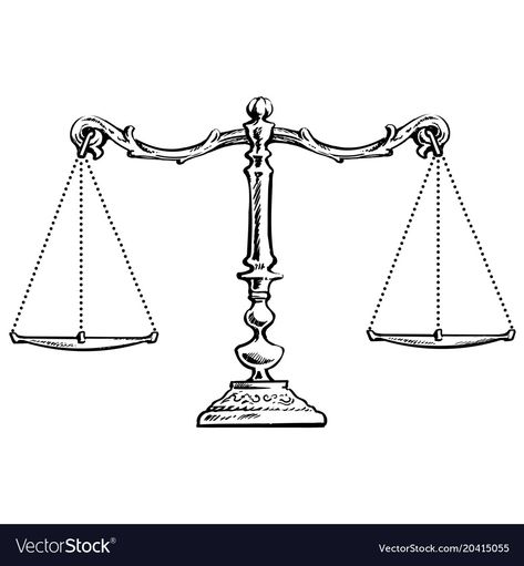 Justice Drawing, Scales Of Justice Tattoo, Justice Tattoo, Balance Tattoo, Tattoo Lettering Design, Libra Tattoo, Scale Tattoo, Scales Of Justice, Scale Drawing