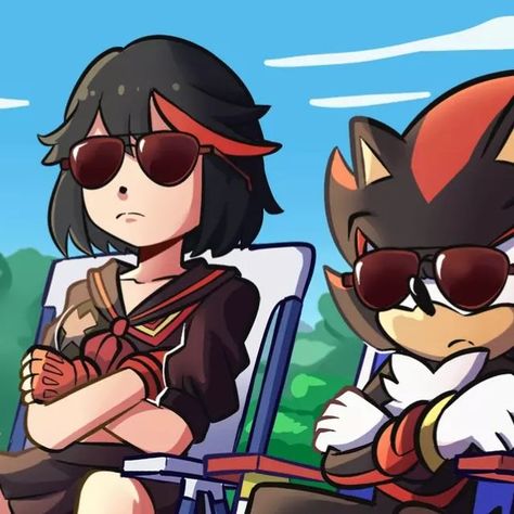 Stefan Guizzo on Instagram: "Drawing I did of Shadow and Ryuko at the beach. Hating every minute of it.  - - #shadowthehedgehog #fanart #animeart #anime #digitalart #art #ryuko #killlakill #artistoninstagram #instaart #illustration" Ryuko Matoi Fanart, Ryuko Kill La Kill, Kill La Kill Cosplay, Kill A Kill, Kill La Kill Art, Ryuko Matoi, Anime Pic, Instagram Drawing, Pokemon Ships