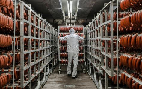 Butcher Shop Photography, Butcher Shop Aesthetic, Butcher Aesthetic, Ubu Roi, Sloth Ring, Meat Factory, Cow Meat, Meat Processing, Meat Packing