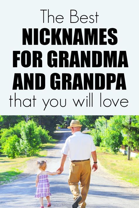 Fun nicknames for grandma she will love. Plus nicknames for Grandpa too. Includes international names. Alternative Names For Grandma, Other Names For Grandma, Nicknames For Grandma, Unique Nicknames, International Names, First Time Grandparents, Grandpa Quotes, Good Nicknames, Grandma Names