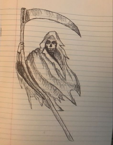 Dead Person Drawing, Grim Reaper Sketch, Grim Reaper Drawing, Drawing Dead, Reaper Drawing, Person Sketch, Grim Reaper Art, Sketchbook Inspo, Chicano Drawings