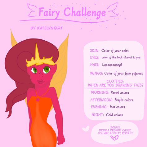 Make your own fairy <3 Draw Your Fairy Challenge, Create A Fairy Oc, Create An Oc Challenge Fairy, Fairy Oc Challenge, Oc Creation, Fairy Oc, Oc Generator, Dynamic Drawing, Draw Challenge