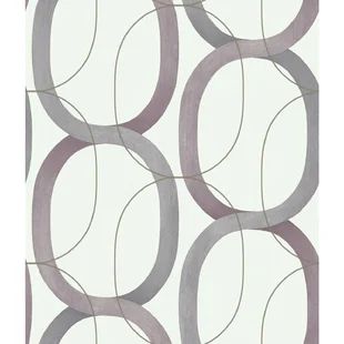 Wayfair | Wallpaper You'll Love in 2022 Plum Wallpaper, Powder Room Makeover, Candice Olson, Roll Paper, W Wallpaper, York Wallcoverings, Modern Shop, Geometric Wallpaper, Hanging Pendant Lights