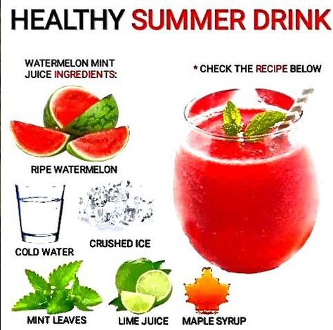 Watermelon Mint Smoothie, Watermelon Mint Drink, Watermelon Milkshake Recipe, Watermelon Drink Recipes, Mint Juice Recipe, Simple Healthy Smoothie Recipes, Healthy Smoothie Recipes For Breakfast, Watermelon Smoothie Recipe, Smoothie Recipes For Breakfast