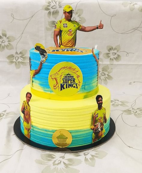 IPL Birthday Cake Ideas Images (Pictures) Cricket Birthday Cake, Cricket Theme Cake, Bon Voyage Cake, Cricket Cake, Bat Cake, Cake Designs For Boy, Cake For Boyfriend, Decorating Frosting, Marvel Cake