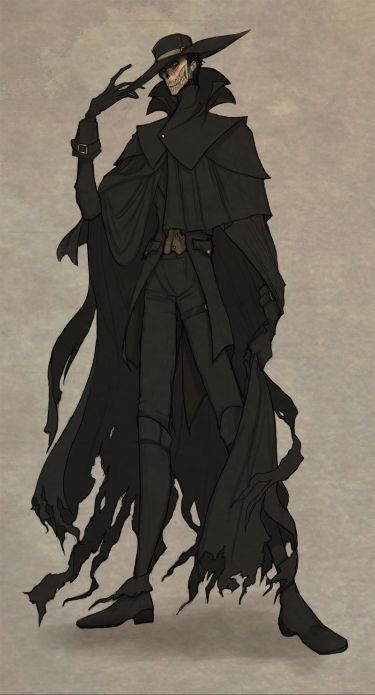 Shadow Villain Character Design, Dark Poses Drawing, Boogeyman Character Design, Masked Dnd Character, Executioner Outfit, Cloaked Man Art, Scholar Character Design, Evil Scientist Character Design, Magic Rogue