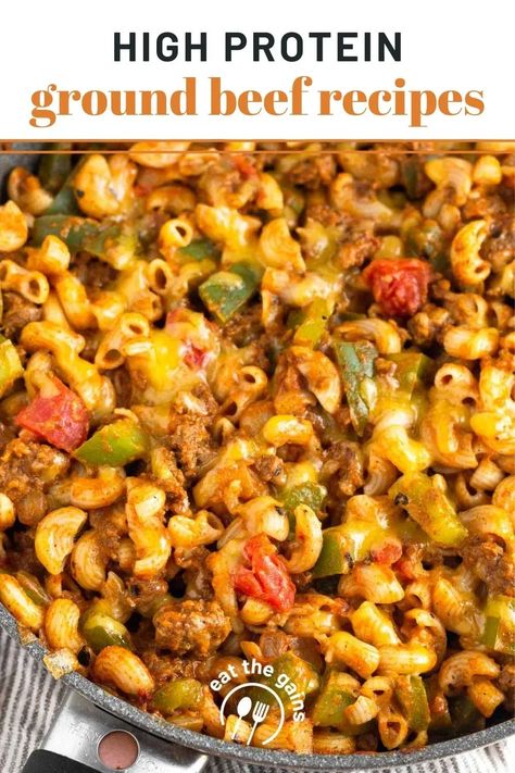 The best high protein ground beef recipes! From stir-fries, soups, casseroles, pasta, and more, all are easy and delicious, and each one packs 30+ grams of protein per serving. Ground Beef Meal Prep High Protein, High Protein Dinner With Ground Beef, High Protein Beef Stroganoff, Protien Meals Simple Dinner Healthy, Extra Lean Ground Beef Recipes, Heart Healthy Ground Beef Recipes, High Protein Meals Ground Beef, High Protein Ground Beef Meals, Protein Ground Beef Recipes