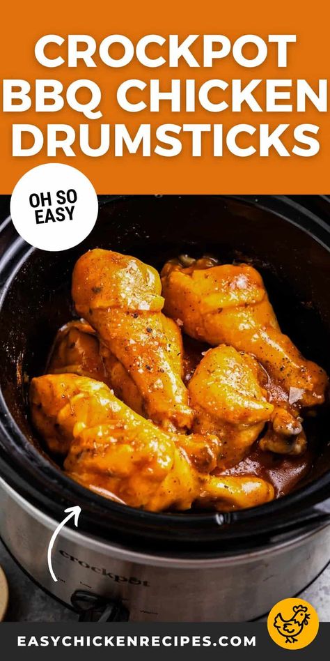 Crockpot BBQ Chicken Drumsticks Recipe - Easy Chicken Recipes Easy Homemade Bbq Sauce, Crockpot Bbq Chicken, Bbq Chicken Drumsticks, Bbq Sauce Homemade Easy, Slow Cooker Bbq Chicken, Homemade Bbq Sauce, Bbq Chicken Crockpot, Easy Sheet Pan Dinners, Slow Cooker Bbq