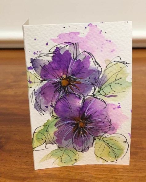 Watercolor Birthday Cards, Watercolor Flowers Tutorial, Getting A Tattoo, Minimalist Tattoos, Watercolor Flower Art, 수채화 그림, Watercolor Paintings Tutorials, Watercolor Art Lessons, Watercolor Flowers Paintings