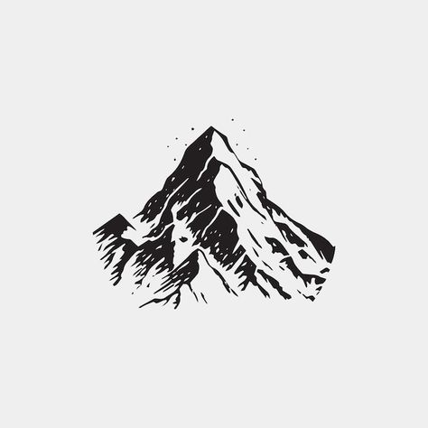 Mountain Graphic Design Illustration, Mountain Vector Art, Hiking Icon, Mountain Graphic Design, Mountain Vector Illustration, Logo Montagne, Mountain Logo Design, Mountain Icon, Mountains Logo