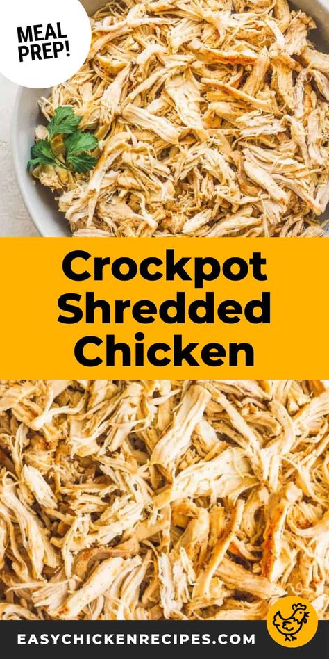 Crockpot Shredded Chicken Recipe - Easy Chicken Recipes Basic Crockpot Chicken Recipes, Shredded Chicken Recipes Slow Cooker, Shredded Chicken In Crockpot, Crockpot Shredded Chicken Recipes, Shredded Chicken Recipes Crockpot, Shredded Crockpot Chicken, Crock Pot Chicken Breast, Crock Pot Shredded Chicken, Shredded Chicken Recipes Easy