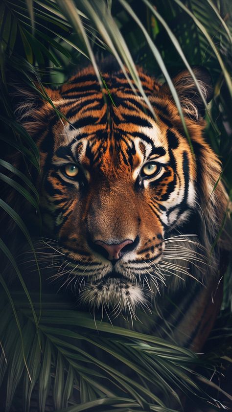 Tiger In Jungle, Tiger Photography, Big Cats Photography, Tiger Portrait, Lion Toys, Wild Animal Wallpaper, Tiger Artwork, Tiger Painting, Animal Illustration Art