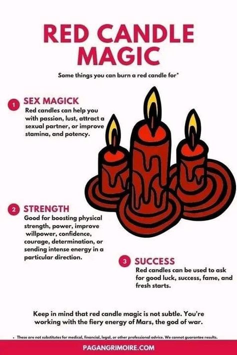 Red Candle Magic, Red Candle Spell, Candle Magick Spells, Candle Meaning, Candle Color Meanings, Candle Magic Spells, Witchcraft Spells For Beginners, Red Candle, Magic Spell Book