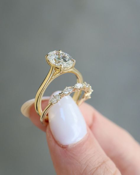 Engagement Rings & Wedding Bands Hatton Garden Jewellers | So, you're a fan of stacking your rings, eh? 💍 You may have a dozen in one hand still that impressive Oval Solitaire engagement ring cast … | Instagram Wedding Band With Oval Engagement Ring, Oval Ring Stack, Oval Solitaire Engagement Ring, Wedding 2025, Oval Rings, Engagement Rings Oval, Rings Wedding, Engagement Ring Wedding Band, Solitaire Engagement