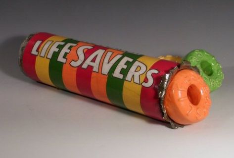 Lifesaver by Karen Shapiro (want this sculpture) Ceramics Food Project Ideas, Pottery Food Sculptures, Clay Food Sculpture, Ceramic Food Sculpture, Realistic Ceramic Food, Fake Food Sculpture, Pop Art Ceramic Food, Food Ceramics, Sweets Art