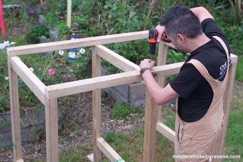 How to make a wheelie bin storage unit - MasterStroke by Resene Hide Recycling Bins Outside, Outdoor Bin Storage, Diy Wheelie Bin Storage, Diy Bin Storage Outdoor, Pallet Bin Store, Garbage Bin Storage Outdoor Diy, Rubbish Bin Storage Outdoor, Wheelie Bin Storage Ideas Diy, Bin Storage Ideas Outdoor