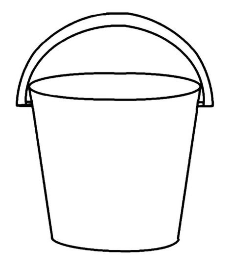 Beach Bucket Coloring Page Sketch Coloring Page Bucket Template Free Printable, Bucket Drawing Simple, How To Draw A Bucket, Bucket Filler Craft, Spade Drawing, Bucket Coloring Page, Bucket Template, Bucket Filling Activities, Bucket Filling Classroom