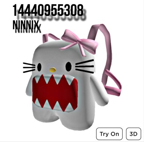 Hello Kitty Y2k, Images Hello Kitty, Bloxburg Decals Codes, Hello Kitty Clothes, Hello Kitty Themes, Hello Kitty Bag, Hello Kitty Accessories, Red Backpack, Bloxburg Decal Codes