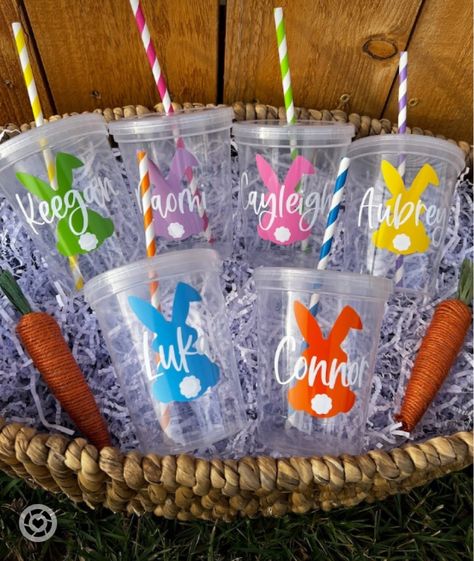 $4, personalized Easter bunny cup #etsy #etsyfind #easter #eastergift #easterbasketstuffer #personalized #personalizedgift #under10 #giftsunder10 #budgetfriendly #budgetfinds #eastercup Follow my shop @meginthelou on the @shop.LTK app to shop this post and get my exclusive app-only content! #liketkit #LTKGiftGuide #LTKSeasonal #LTKkids @shop.ltk https://liketk.it/45aBv Kids Easter Gifts, Easter Party Favors, Easter Classroom, Easter Cups, Creative Easter Baskets, Easter Party Favor, Easter Buckets, Easter Basket Stuffers, Kids Easter Basket