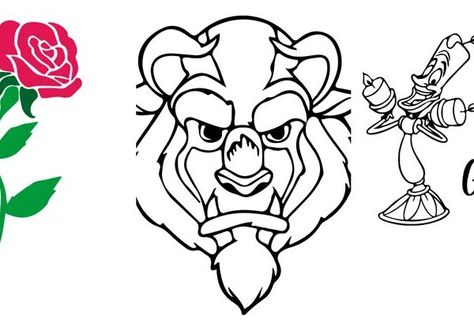 Huge collection of Beauty and the Beast SVG files for craft projects! Feature images of Beauty and the Beast and other related characters. Beauty And The Beast Svg Free, Beauty And The Beast Svg, Disney 2023, The Beast Movie, Stained Glass Rose, Free Tattoo Designs, Demon Tattoo, Disney Font, Cricut Images