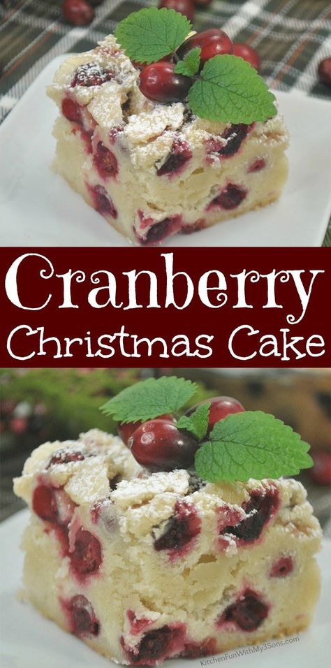 Cranberry Christmas Cake on a plate Happy Homeschool Nest Recipes, 12 Tomatoes Recipes Cakes, Simple Christmas Cakes, Holiday Cakes Christmas, Cranberry Cake Recipe, Cranberry Christmas Cake, Cranberry Christmas, Savory Cakes, Soft Cake