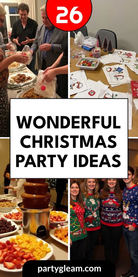 Looking for festive inspiration to make your holiday gathering a hit? Discover these 26 wonderful Christmas party ideas that will enchant your guests! From cozy winter wonderland themes to simple yet stunning DIY decorations, you'll find unique party decorations, themed treats, and activities to make both adults and kids smile. Create the perfect atmosphere for joyful memories with friends and family by planning the ultimate Xmas party your loved ones will talk about for years to come. Embrace this joyous season with exceptional festivities! Kids Smile, Themed Treats, Memories With Friends, Winter Wonderland Theme, Christmas Party Ideas, Diy Decorations, Xmas Party, Holiday Gathering, Cozy Winter