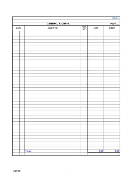 Blank Accounting Ledger Template Printable General Journal Accounting, General Journal Accounting Template, Account Ledger Printable, Bookkeeping Templates Free Printable, Accounting Journal, Double Entry Journal, Accounting Templates, Budgeting Plan, Accounting Ledger