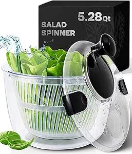 Salad Spinners, Kitchen Innovation, Large Salad, Salad Spinner, Washing Basket, Corn Salads, Chopped Salad, Paper Towels, Kitchen Utensils Gadgets