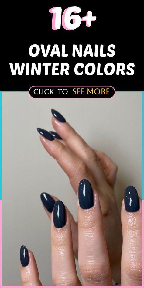 Discover a sophisticated manicure upgrade with winter-themed oval nails. Elevate your winter style with deep burgundies, icy blues, and shimmering silvers that perfectly complement the sleek oval nail shape. Embrace chic and stylish vibes this season. Winter Blue Almond Nails, Oval Acrylic Nails Designs, Oval Nails Winter, Winter Colors 2023, Almond Nails Winter Colors, Winter Nails Almond Shape, Oval Acrylic Nails, Oval Nail, Almond Gel Nails