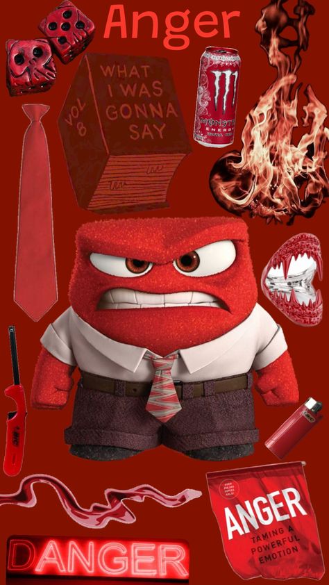 Angry Wallpapers, Disney Inside Out, I Wallpaper, Funny Videos For Kids, Create Collage, Anger, Funny Gif, Inside Out, Red