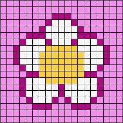 Alpha pattern #116991 | BraceletBook Simple Alpha Patterns Crochet, Crochet Templates, Pixie Art, Chicken Cross Stitch, Alpha Art, Crochet Afghan Patterns Free, Flower Keychain, Pixel Art Templates, Pixel Crochet