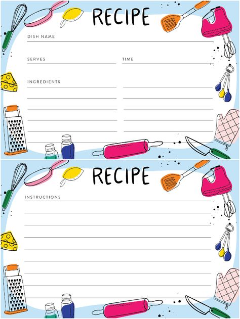 Free Printable Recipe Cards - The Crafted Life