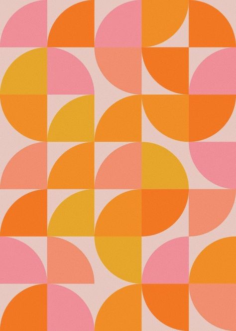 70s groovy pattern vintage pink yellow orange white geometry shapes Groovy Pattern, Geometry Shapes, 달력 디자인, Illustration Kunst, Motif Vintage, Arte Inspo, Retro Pattern, Pattern Illustration, Retro Prints