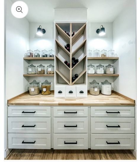 Diy Home Upgrades, Modern Wine Rack, Pantry Layout, Pantry Laundry Room, Pantry Remodel, Small Pantry, Pantry Ideas, Kitchen Organisation, Storage Tips