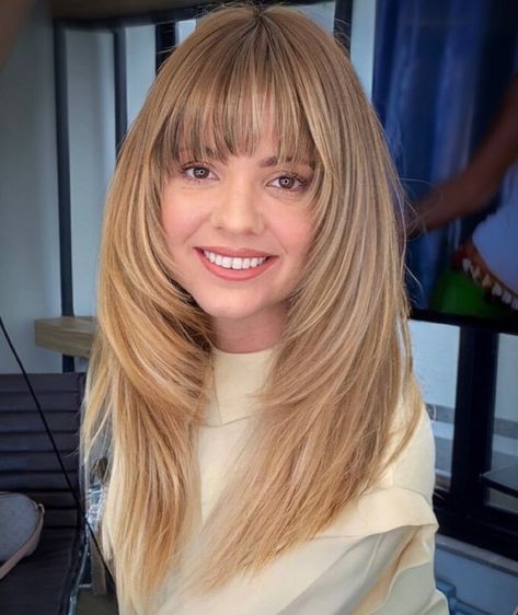 Chin Layers, Bangs And Long Layers, Very Long Bob, Long Shaggy Haircuts, Long Layered Haircuts With Bangs, Layered Haircuts Straight, Shaggy Bangs, Straight Hair With Bangs, Front Layers