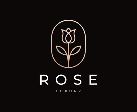 Beauty Logo Design Ideas, Rose Logo Design, Logo Tim, Real Perfume, Nature Feminine, Yellow Branding, Hair Accessories Packaging, Luxury Beauty Salon, Logo Skincare