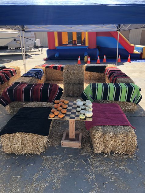 Small Town Fall Festival Ideas, County Fair Ideas, County Fair Activities, Fall Obstacle Course, Fall Farm Festival, Community Festival Ideas, Harvest Festival Ideas, County Fair Decorations, Pumpkin Tic Tac Toe