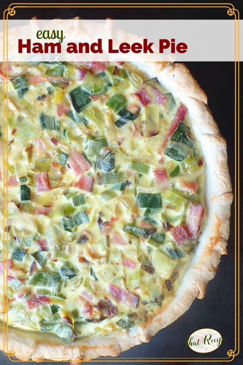 Leftover Recipes Ham, Savory Pie Recipe, Ham And Leek Pie, Brunch Vegetarian, Leek Pie, Savory Pies Recipes, Holiday Leftovers, Leftover Ham Recipes, Easy Ham