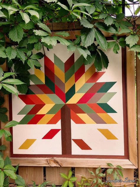 Tree Barn Quilt Patterns, Fall Barn Quilts Patterns, Halloween Barn Quilt, Fall Barn Quilt Patterns, Pumpkin Barn Quilt, Fall Barn Quilts, Barn Quilt Diy, Wood Lath Art, Wood Quilt Block