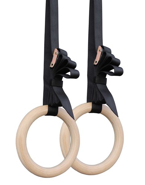 8 Diameter Wood Gymnastics Rings with Cam Buckle Straps -- You can find more details by visiting the image link.(It is Amazon affiliate link) #GymAccessoriesIdeas Gymnastic Rings Workout, Ring Muscle Up, Calisthenics Workout Routine, Rings Workout, Gym Rings, Backyard Gym, Garage Gym Ideas, Gymnastics Rings, Gymnastic Rings