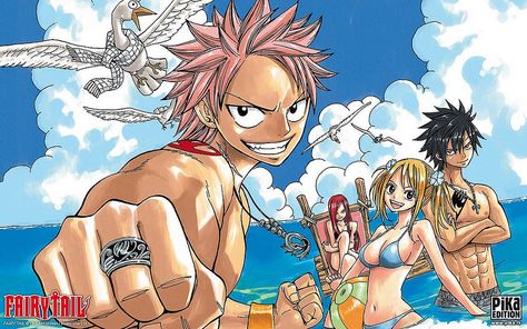 Bago Book Reviews - Fairy Tail Manga | Stories have driven, … | Flickr Fairy Tail Background, Natsu And Gray, Rave Master, Anime Sites, Fairy Tail Images, Anime Fairy Tail, Fairy Tail Girls, Western Comics, Cat Talk