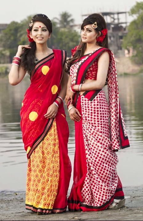 Rural Areas Traditional Sharees. Rifat & Tulona. Bangladesh Outfit, Bangladesh Clothing, Dress Designs For Girls, Casual Wedding Attire, Dressing Style, Traditional Attire, Korean Dress, Dresses Ideas, Traditional Fashion