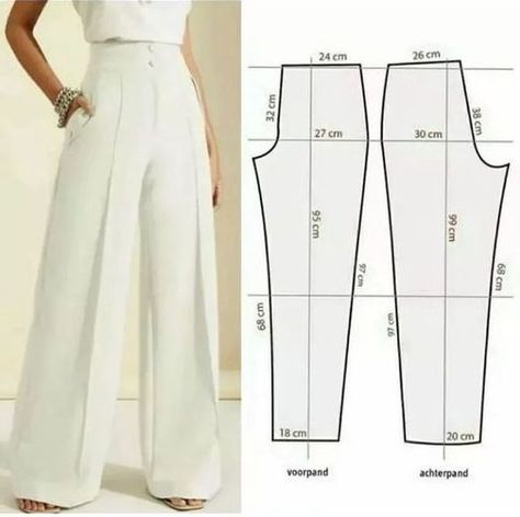 Pants Pattern Womens, Pant Patterns For Women, Diy Pants Pattern, Sewing Pants Pattern, How To Sew A Top, Linen Pants Pattern, Palazzo Pants Pattern, Women Pants Pattern, Diy Clothes Patterns