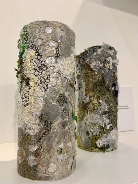 Ceramics And Textiles, 3d Textile Art, Magnification Art, Textile Waste Art, Aged Textiles, Experimental Art Ideas, Natural Form Textiles, Regeneration Art, Sculptural Embroidery