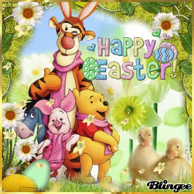 Happy Easter Gif, Easter Image, Winnie The Pooh And Tigger, Happy Easter Pictures, Happy Easter Quotes, Pooh And Tigger, Easter Happy, Winnie The Pooh Pictures, Disney Easter