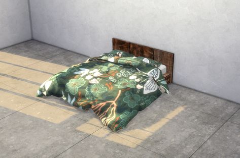 December 05. | Nordica-sims on Patreon Sims 4 Cc Bed, Daybed Lounge, Sims 4 Bedroom, Blankets And Pillows, Bed Blankets, Pallet Bed, 4 December, Sims 4 Cc Furniture, Sims 4 Build